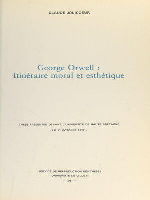 cover image of George Orwell